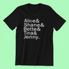 L Word Name List Shirt