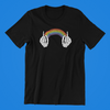 Skull Middle Fingers and Rainbow Shirt