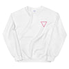 Pink Triangle Pocket Print Crewneck Sweatshirt