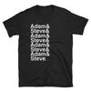 Adam and Steve Name List Funny Gay Pride Shirt - Black Tee