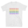 Kiss More Girls in Rainbow - Funny Lesbian Pride Shirt - White