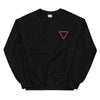 Pink Triangle Pocket Print Crewneck Sweatshirt