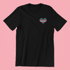 Striped Trans Pride Heart Shirt
