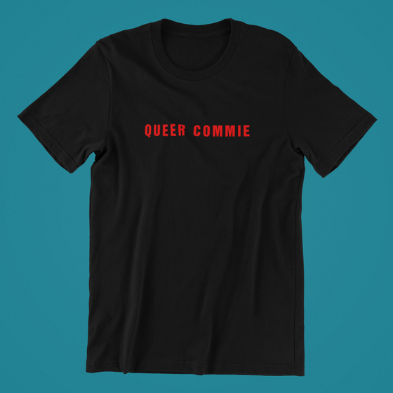 Queer Commie Red Writing Shirt