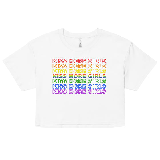 Kiss More Girls Rainbow Crop Top