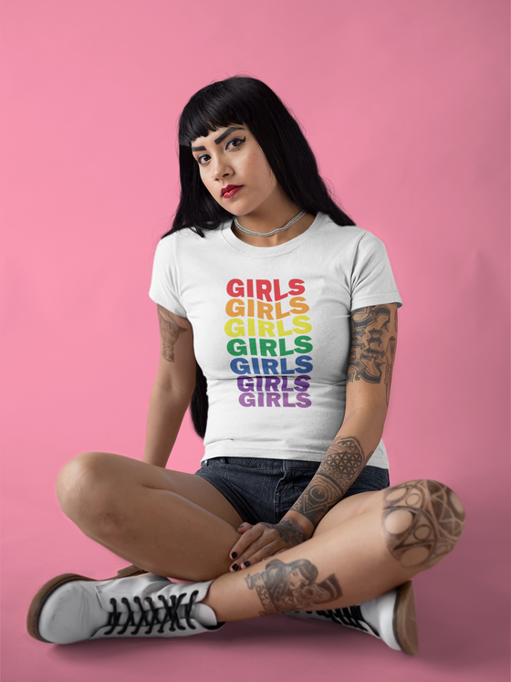 Girls Girls Girls Lesbian Pride Shirt