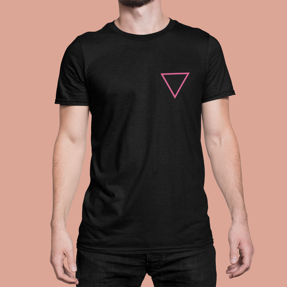 Pink Triangle Pocket Print Shirt