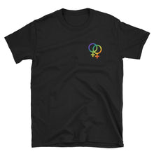  Lesbian Pride Shirt - Intertwined Rainbow Female Symbols