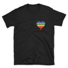 Gay Pride Shirt - Bleeding Rainbow Heart - Queer T-Shirt - Unisex Black or White