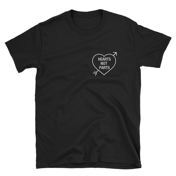 Hearts Not Parts Pansexual Pride T-Shirt 