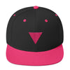 Queer Hat - Gay Pride Hat - Pink Triangle Embroidered Snapback - Available in Multiple Colors