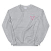 Pink Triangle Pocket Print Crewneck Sweatshirt