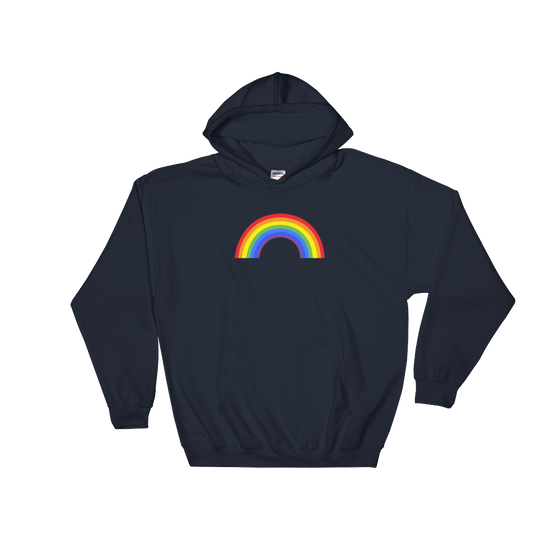 Rainbow Gay Pride Hoodie - Navy